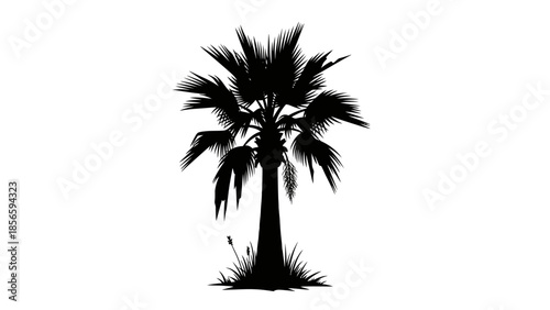 palm tree silhouette vector