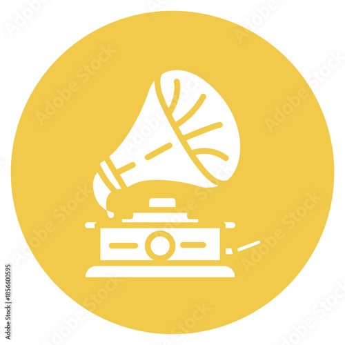 Gramophone icon vector image. Can be used for Retro.
