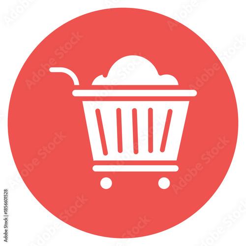 Laundry Trolley icon vector image. Can be used for Laundry.