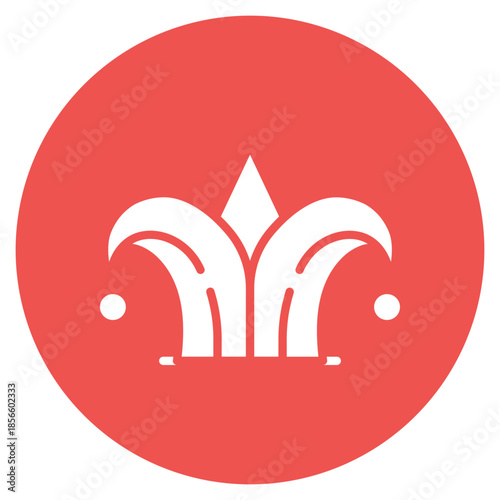 Jester Hat icon vector image. Can be used for Carnival.