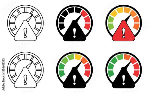 Risk Level Icon, Flat Vector Illustration Representing Safety, Hazard, Threat Assessment, Danger Indicator, Alert Symbol for Business, Finance, Security, Management, and Risk Analysis Concept Design