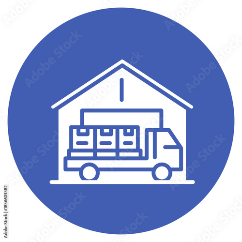 Warehouse icon vector image. Can be used for Supply Chain.