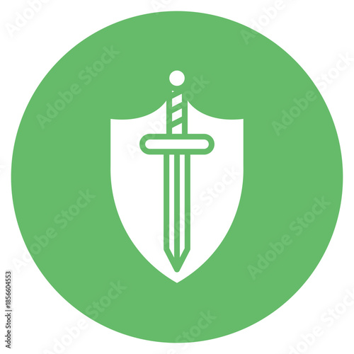 Shield Sword icon vector image. Can be used for Fairytale.