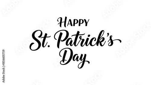 Happy St. Patrick's Day Calligraphy Greeting Text for Celebration