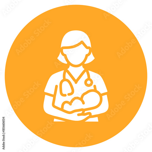Neonatal Nurse icon vector image. Can be used for Nursing.