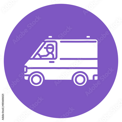 Ambulance Driver icon vector image. Can be used for Public Services.