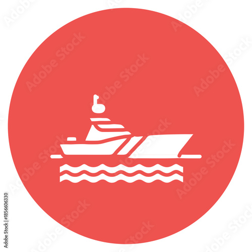 Coastline Patrol icon vector image. Can be used for Public Services.