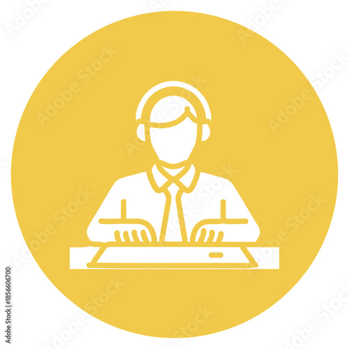Police Dispatcher icon vector image. Can be used for Public Services.
