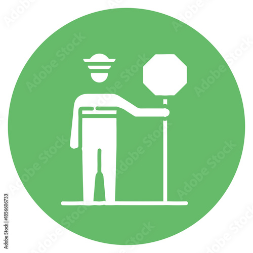 Traffic Control Officer icon vector image. Can be used for Public Services.