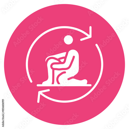 Exercise Dependence icon vector image. Can be used for Addiction.