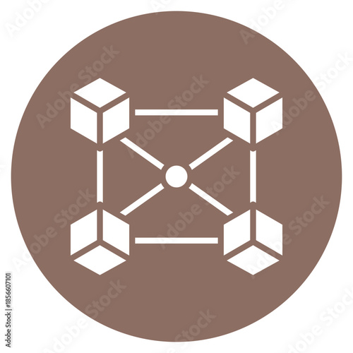 Blockchain Network icon vector image. Can be used for Cyberpunk.