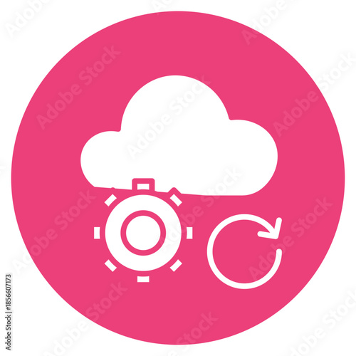 Cloud Automation icon vector image. Can be used for Cyberpunk.