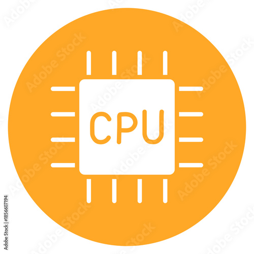 Data Processing Unit icon vector image. Can be used for Cyberpunk.