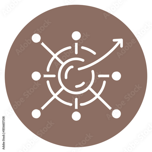 Quantum Computing icon vector image. Can be used for Cyberpunk.