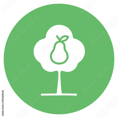 Pear Tree icon vector image. Can be used for Agriculture.