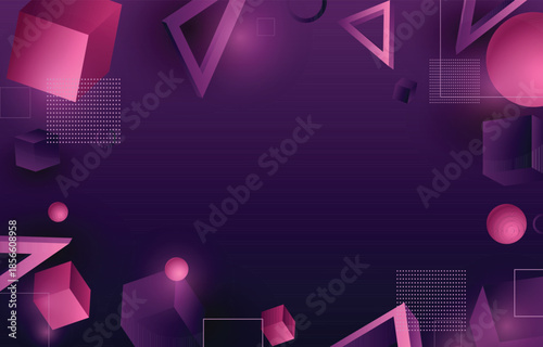 Abstract geometric shapes in purple. Abstract Background