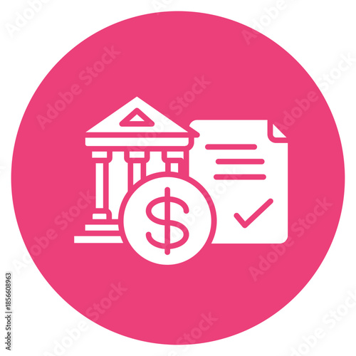 Bank Loan icon vector image. Can be used for Credit And Loan.