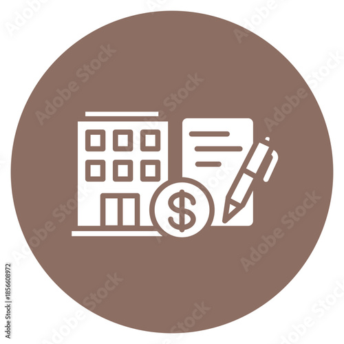 Commercial Loan icon vector image. Can be used for Credit And Loan.