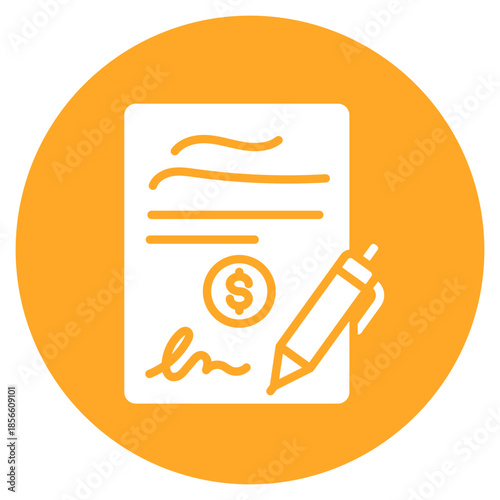 Loan Agreement icon vector image. Can be used for Credit And Loan.