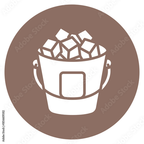 Ice Bucket icon vector image. Can be used for Bar.