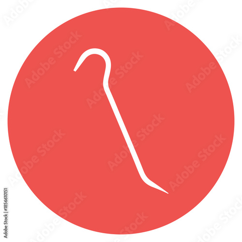 Crowbar icon vector image. Can be used for Crime Investigation.