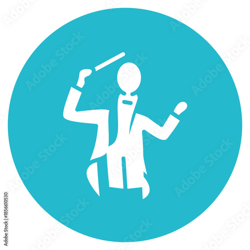 Conductor icon vector image. Can be used for Artist Studio.