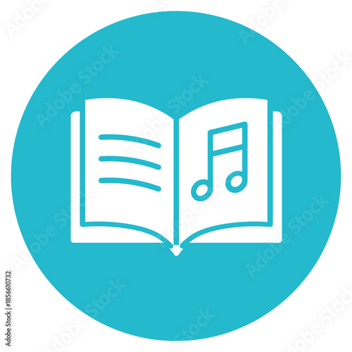 Lyric Book icon vector image. Can be used for Artist Studio.