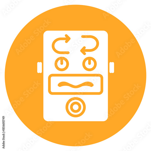 Loop Pedal icon vector image. Can be used for Artist Studio.