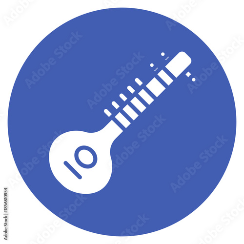 Sitar icon vector image. Can be used for Artist Studio.