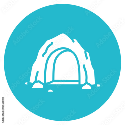 Cave icon vector image. Can be used for Geography.