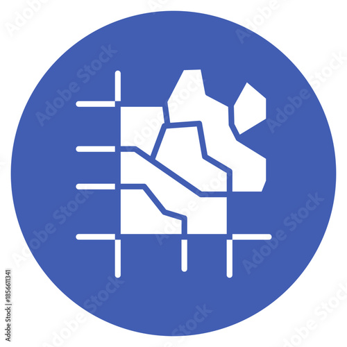 Geographic Grid icon vector image. Can be used for Geography.