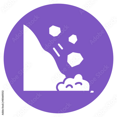 Landslide icon vector image. Can be used for Geography.