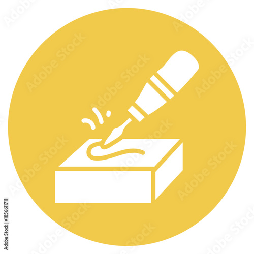 Engraving Stone icon vector image. Can be used for Archeology.