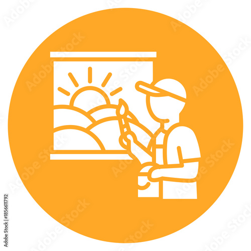 Mural Painting icon vector image. Can be used for Archeology.