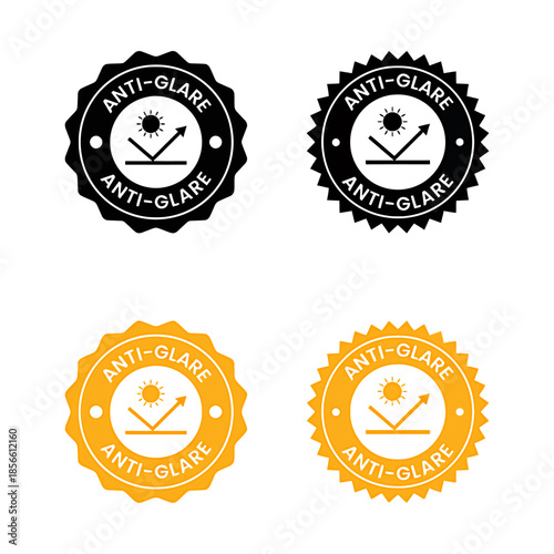 Set of AntiGlare Stickers in Black and Yellow Colors