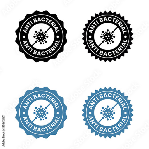 Set of Anti Bacterial Labels for Health and Hygiene Products