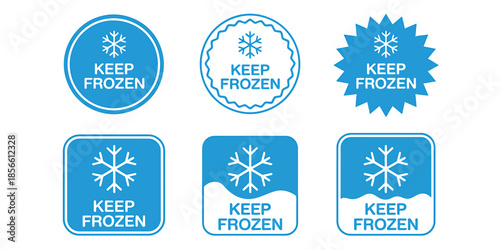 Set of Keep Frozen Labels for Food Storage Containers