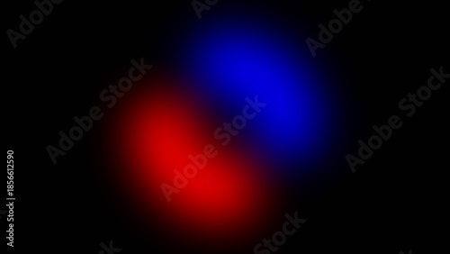 Red and blue gradient blur on black background abstract blurred