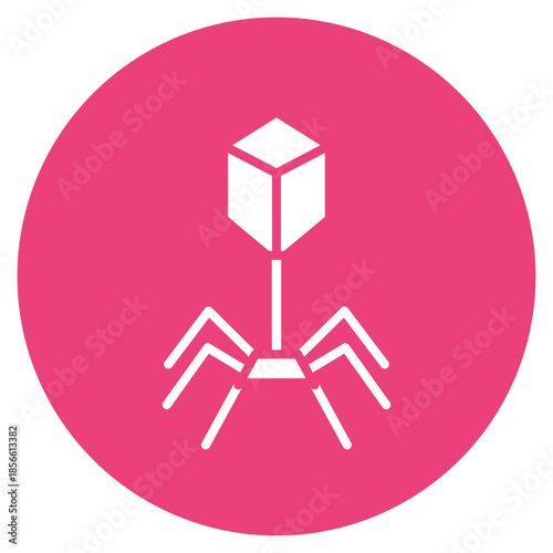 Bacteriophage icon vector image. Can be used for Tuberculosis.