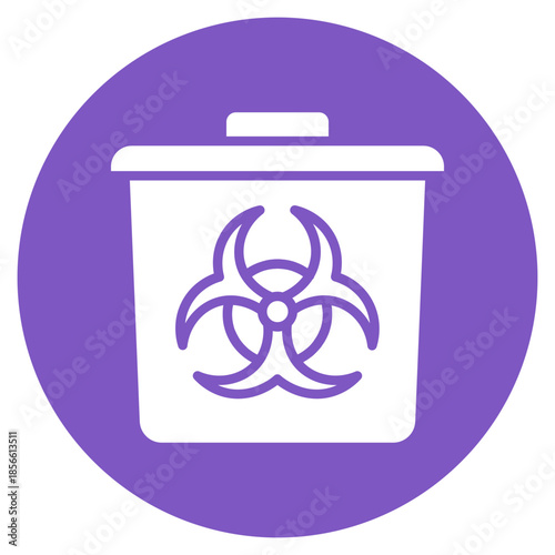 Infectious Waste icon vector image. Can be used for Tuberculosis.