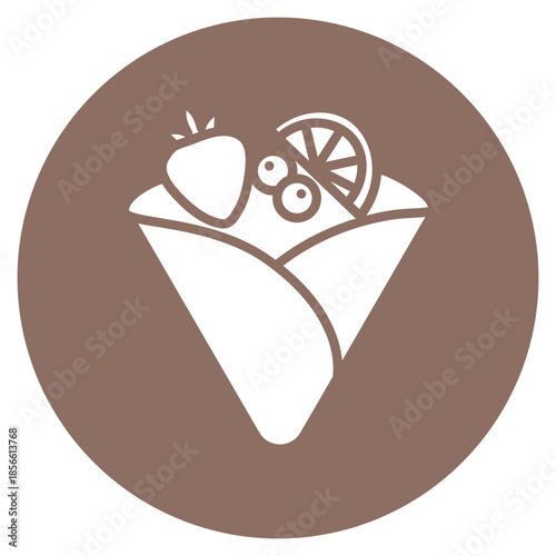 Fruit Crepe icon vector image. Can be used for Brunch.