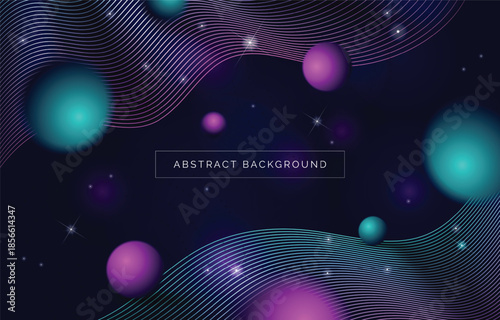 Abstract background with colorful orbs