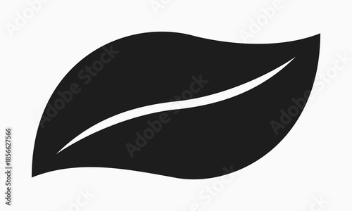Twisted Rectangle Leaf Shape Silhouette Icon