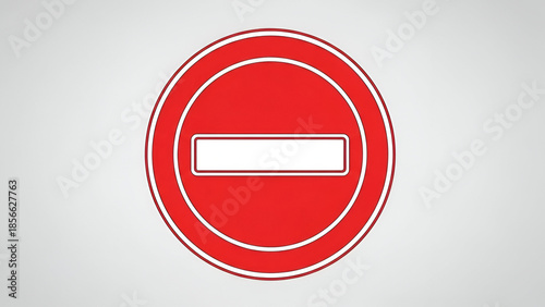 Red No Entry Sign on Light Background Free Download Red No Entry Sign on Light Background - GFXLoad