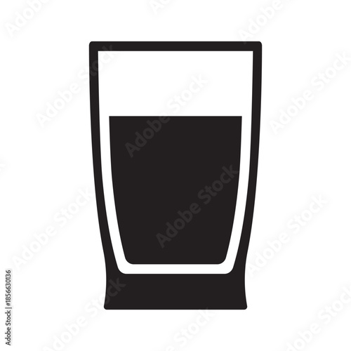 Drinking Glass Icon. Water Cup Icon for Healthy Drink. 