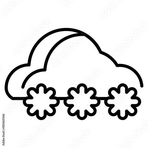 Snow clouds vector icon. Weather icon line style. perfect use for logo, presentation, website, and more. modern icon design outline style 