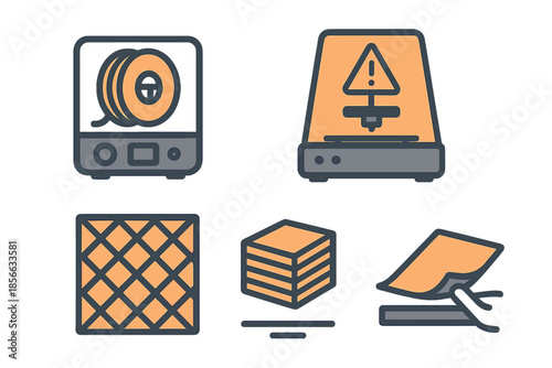 Different types of tools and materials used in 3D printing and manufacturing processes