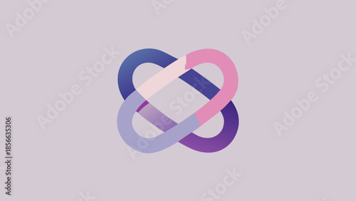 Minimalist Abstract Loop Symbol with Calm Gradient Colors