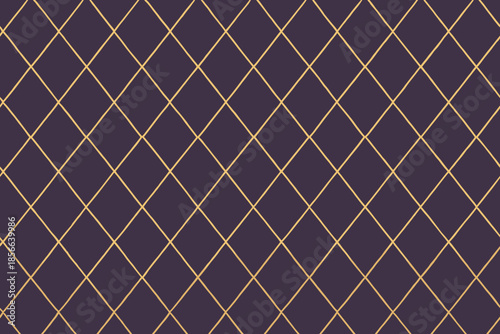 Pattern of diamond shapes with a dark background and golden lines across a uniform surface