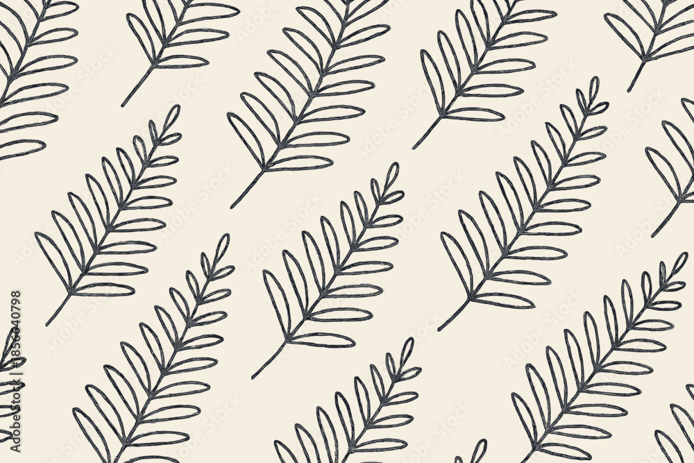 Naklejka premium Simple pattern of leaves on a light background suitable for various design projects and crafts